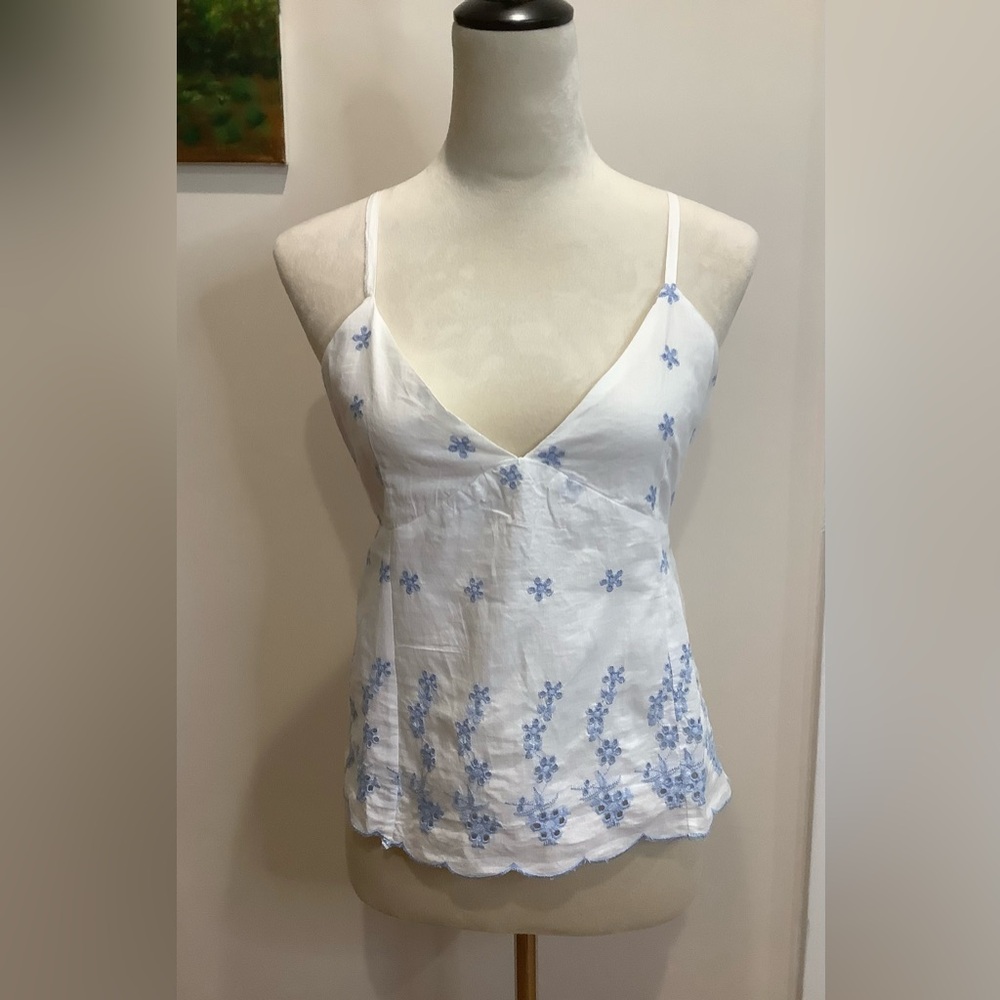 NWT Walter Baker Claire White Eyelet Top Size S